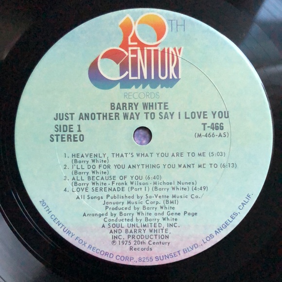 Barry White Just Another Way To Say I Love You Vinyl Lp '75 - Picture 6 of 8